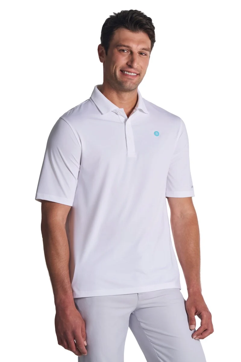 Men's Erodym Short Sleeve Sports Polo | White - Image 2