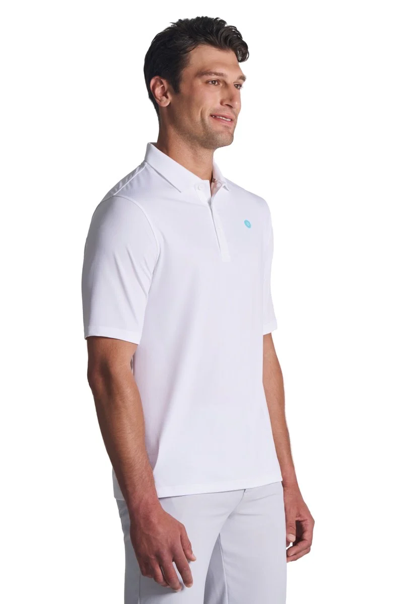 Men's Erodym Short Sleeve Sports Polo | White - Image 3
