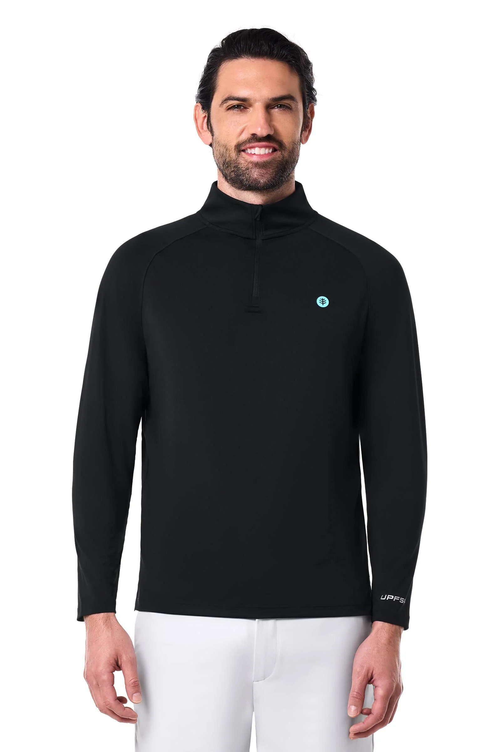 Men's Fairway Golf Pullover | Black - Image 2