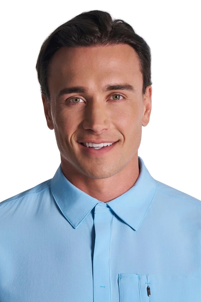 Men's Fiera Smart Long Sleeve Shirt | Arctic Blue Stripe - Image 5