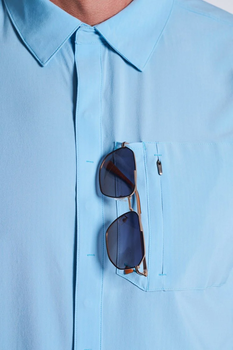 Men's Fiera Smart Long Sleeve Shirt | Arctic Blue Stripe - Image 8