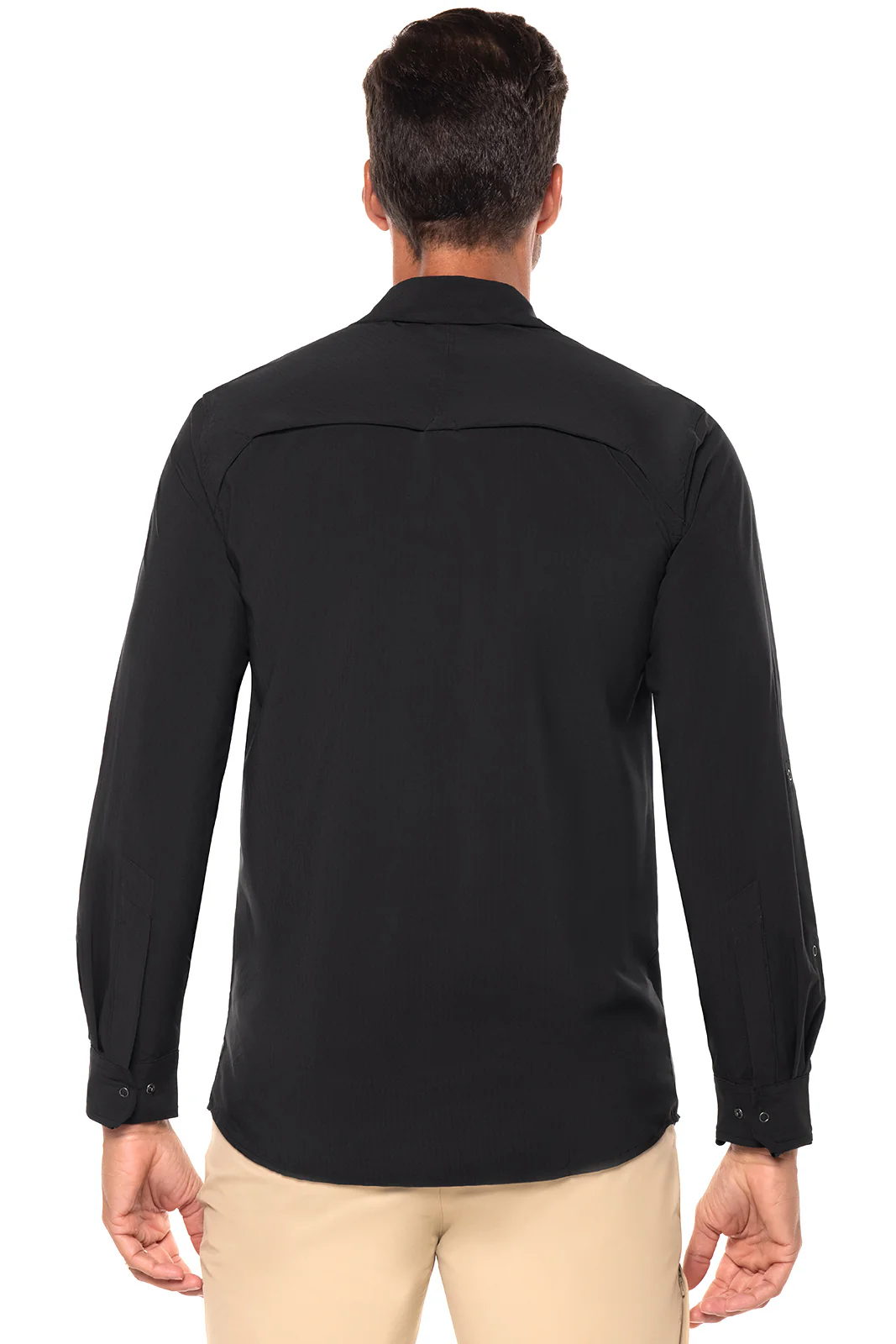 Men's Fiera Smart Long Sleeve Shirt | Black Shadow Stripe - Image 2