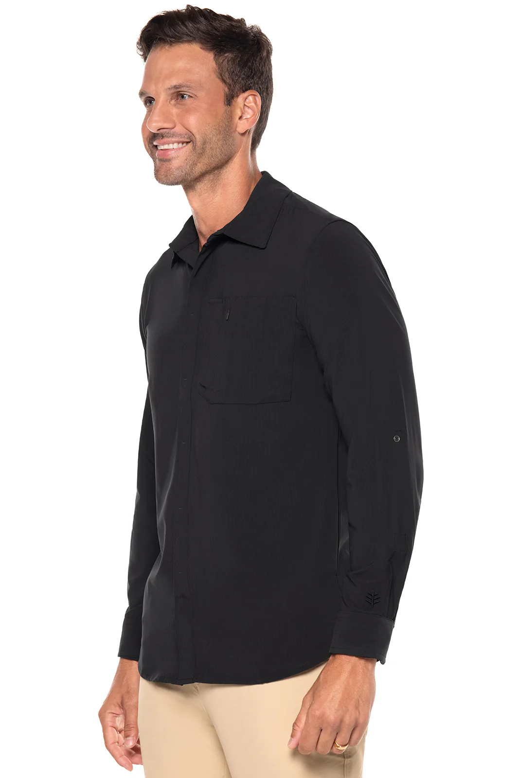 Men's Fiera Smart Long Sleeve Shirt | Black Shadow Stripe - Image 7