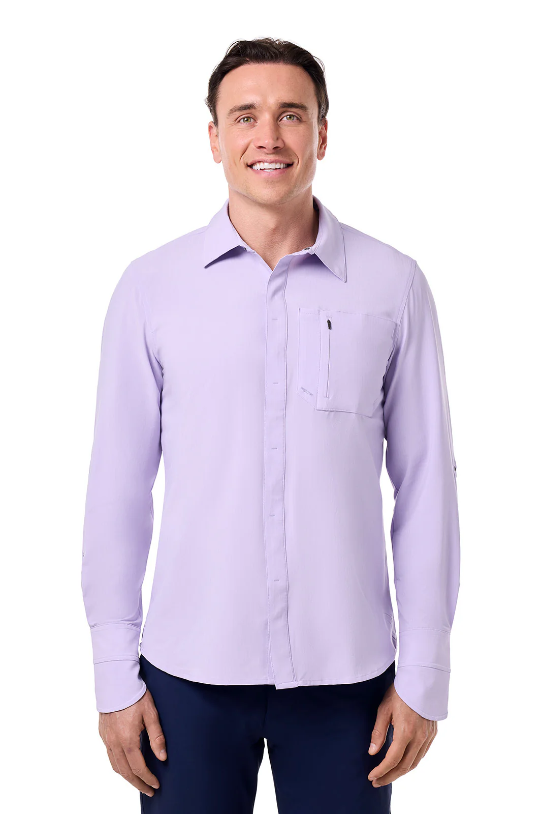 Men's Fiera Smart Long Sleeve Shirt | Lavendula Stripe - Image 3