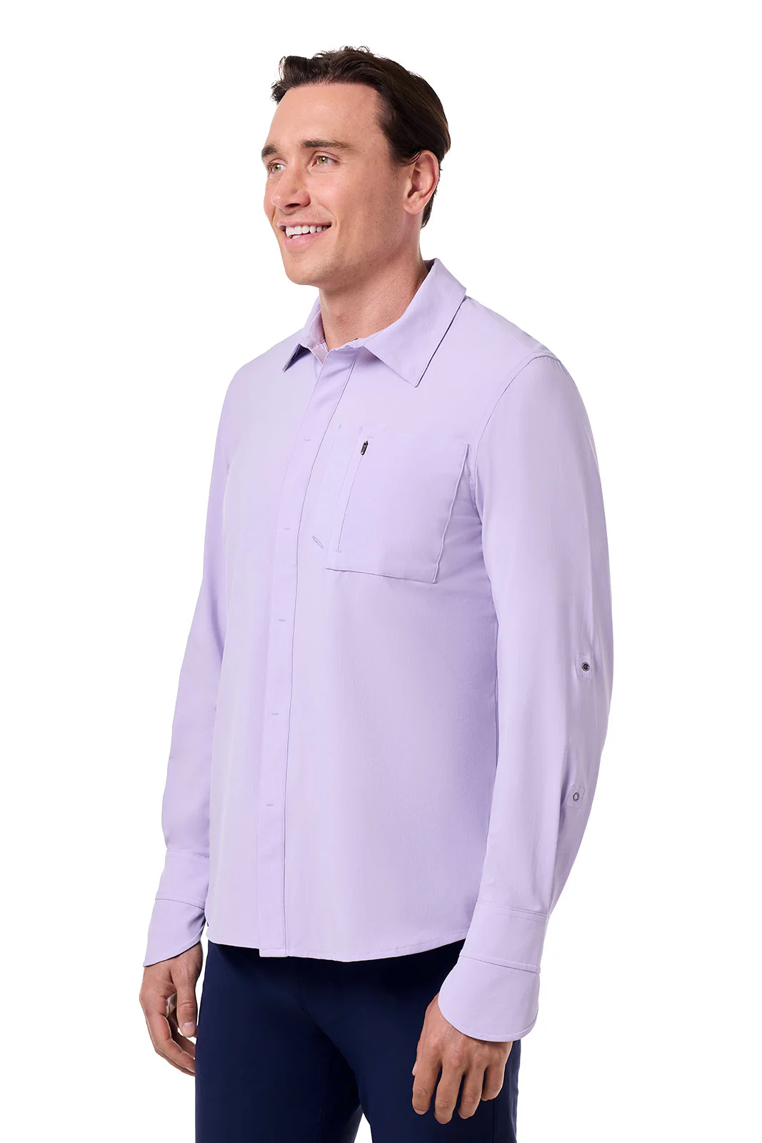 Men's Fiera Smart Long Sleeve Shirt | Lavendula Stripe - Image 4