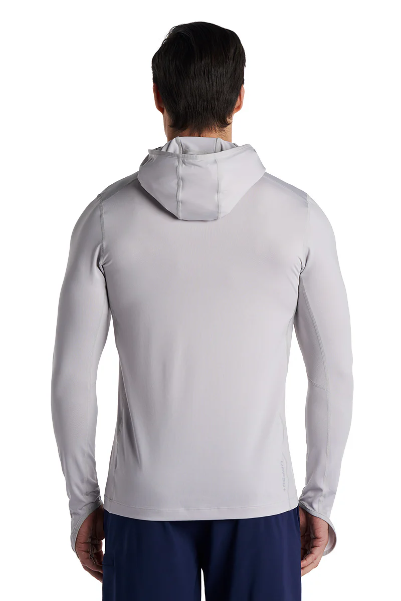 Men's Vented Andros Fishing Hoodie | Sleek Grey - Image 3