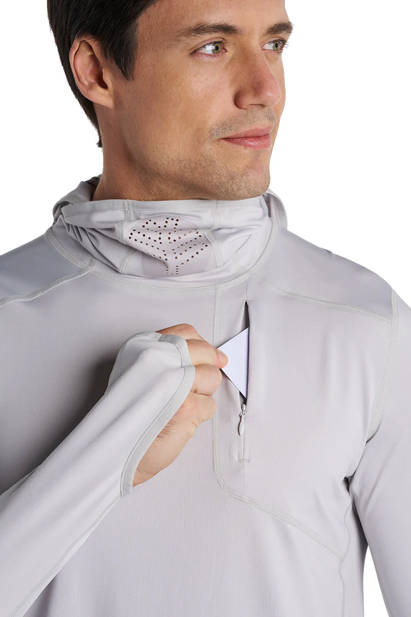 Men's Vented Andros Fishing Hoodie | Sleek Grey - Image 6