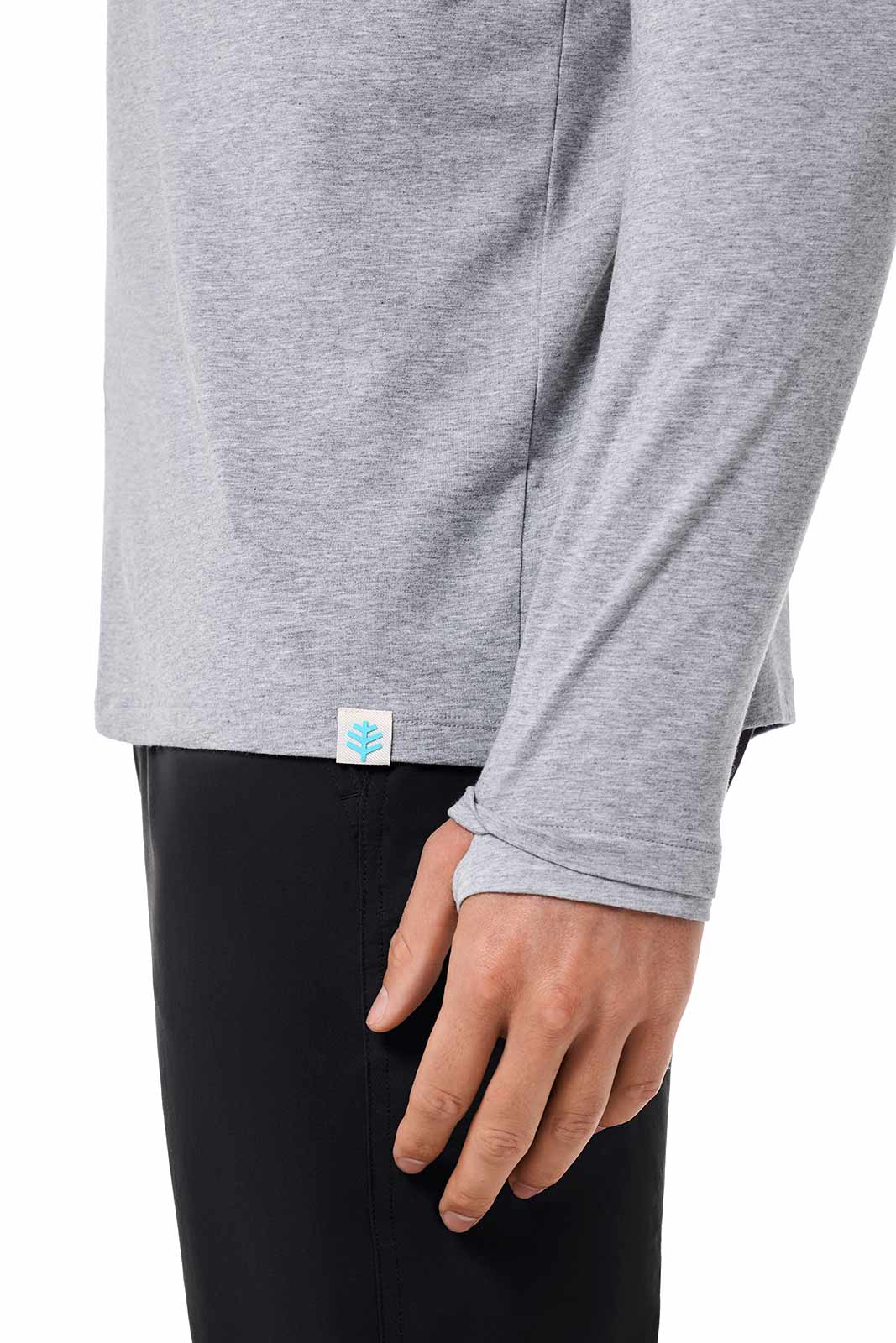 Men's Hallandale Long Sleeve Henley T-Shirt | Grey Heather - Image 7