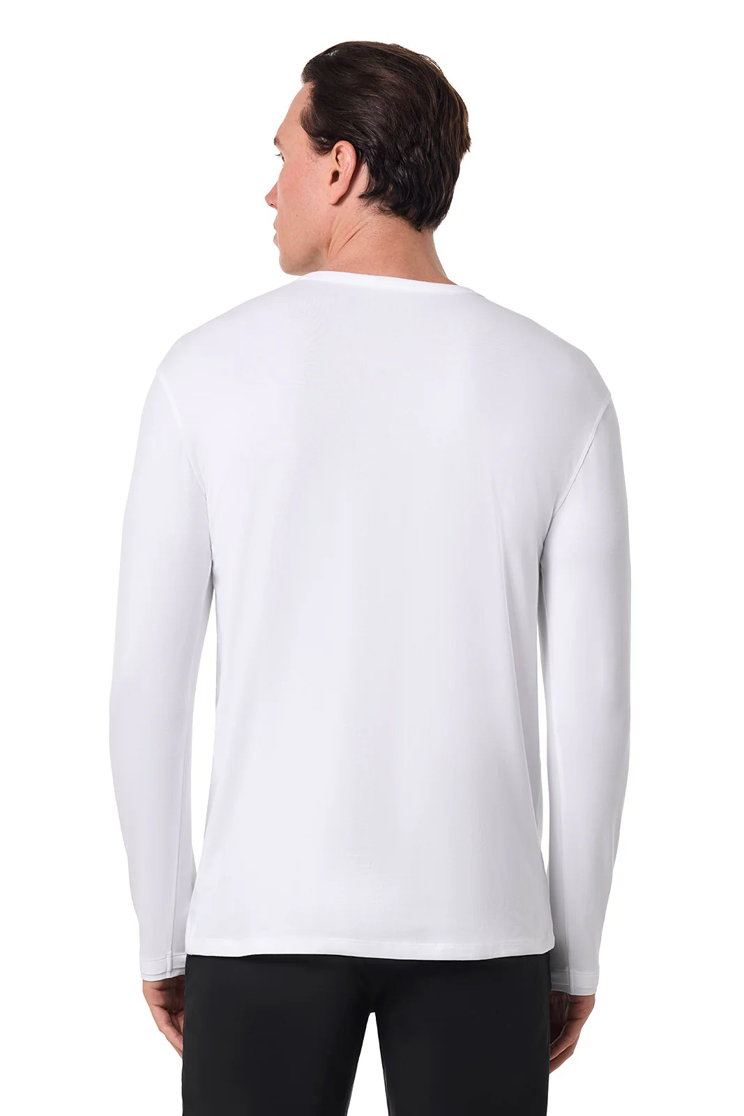 Men's Hallandale Long Sleeve Henley T-Shirt | White - Image 5