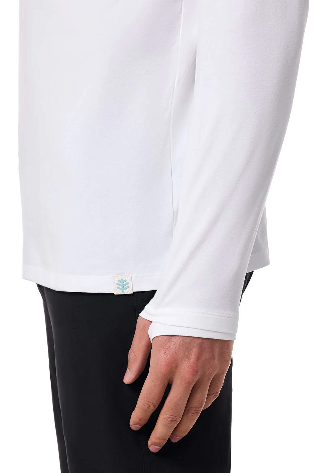 Men's Hallandale Long Sleeve Henley T-Shirt | White - Image 6