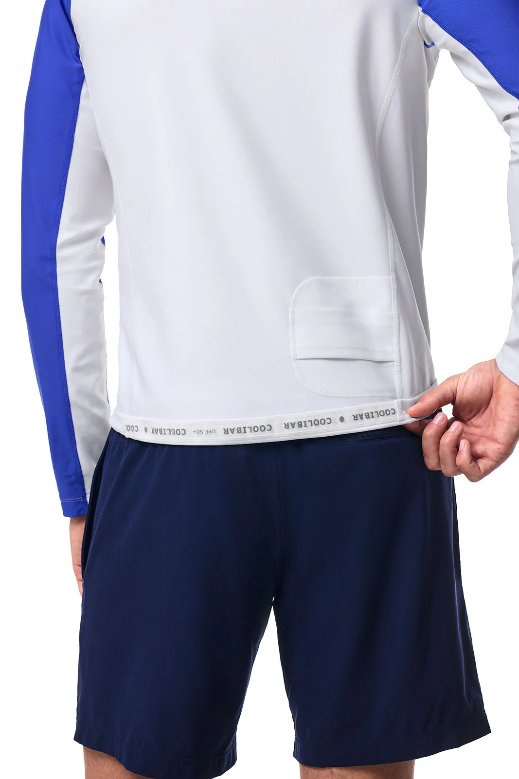 Men's Hightide Long Sleeve Swim Shirt | Colorblock Baja Blue - Image 5