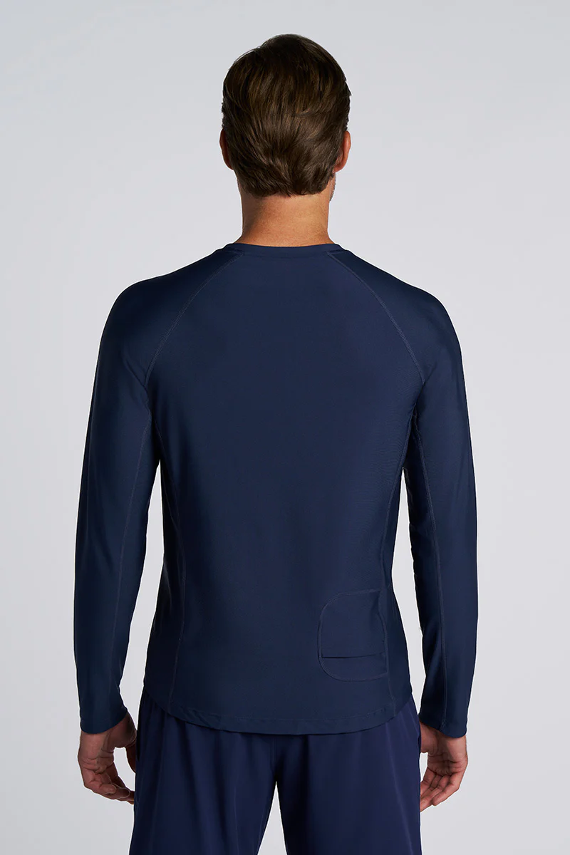 Men's Hightide Long Sleeve Swim Shirt | Navy - Image 3