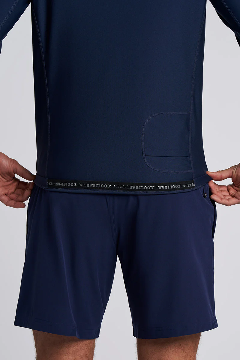 Men's Hightide Long Sleeve Swim Shirt | Navy - Image 7