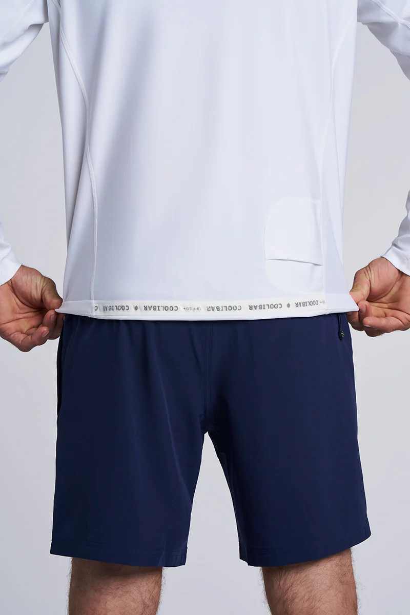 Men's Hightide Long Sleeve Swim Shirt | White - Image 8
