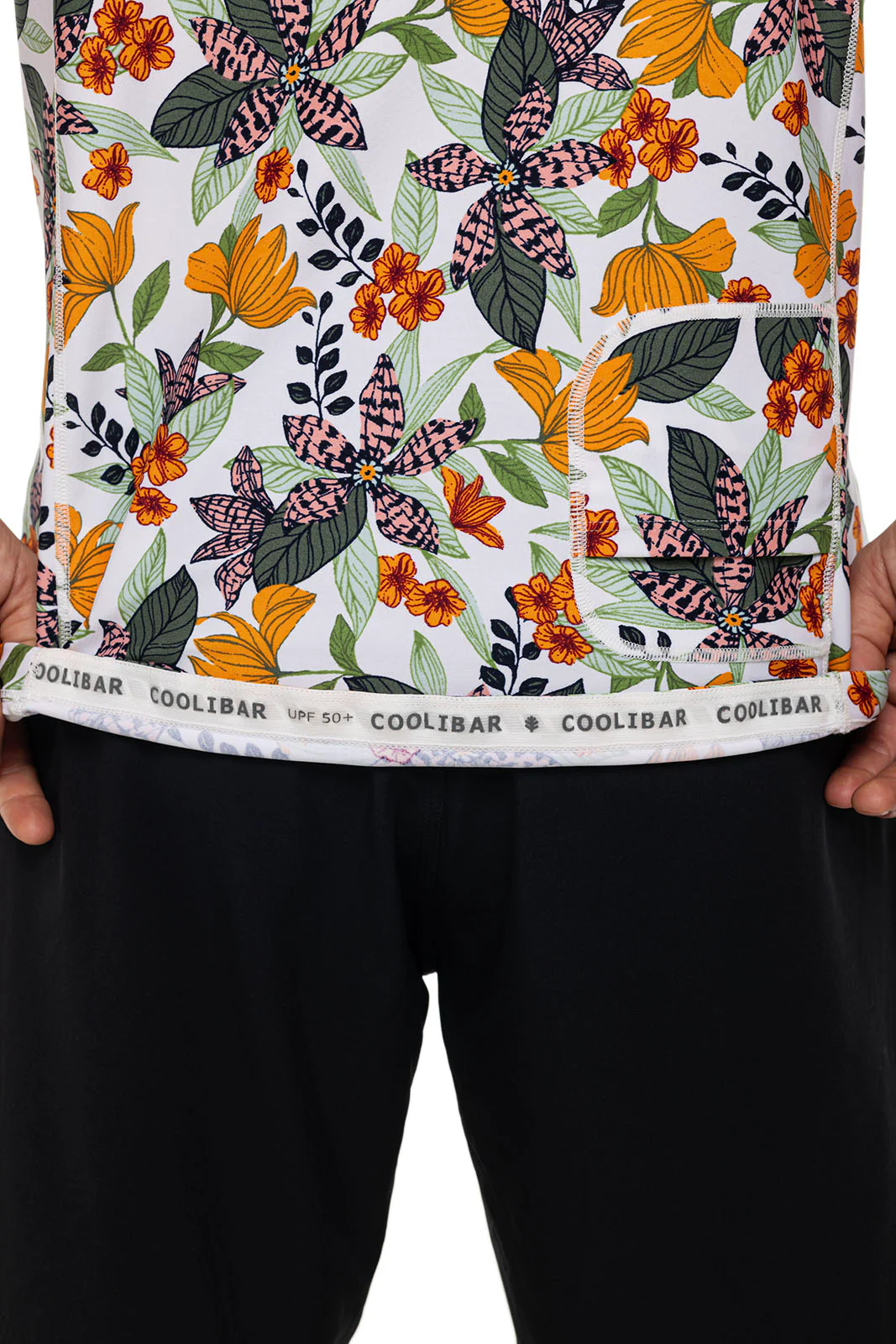 Men's Hightide Short Sleeve Swim Shirt | Apricot Crush Floral Paradise - Image 4