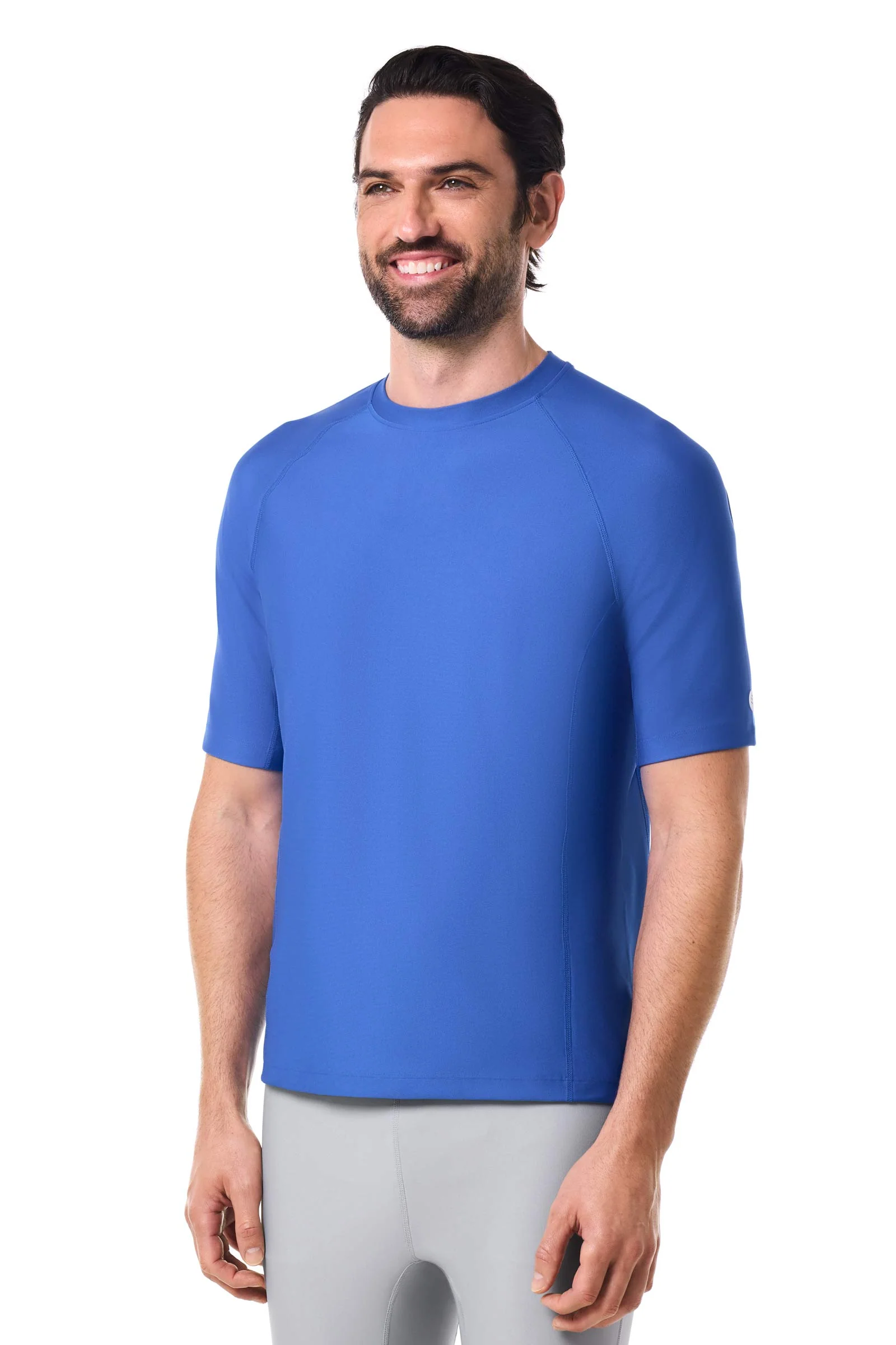Men's Hightide Short Sleeve Swim Shirt | Baja Blue - Image 3