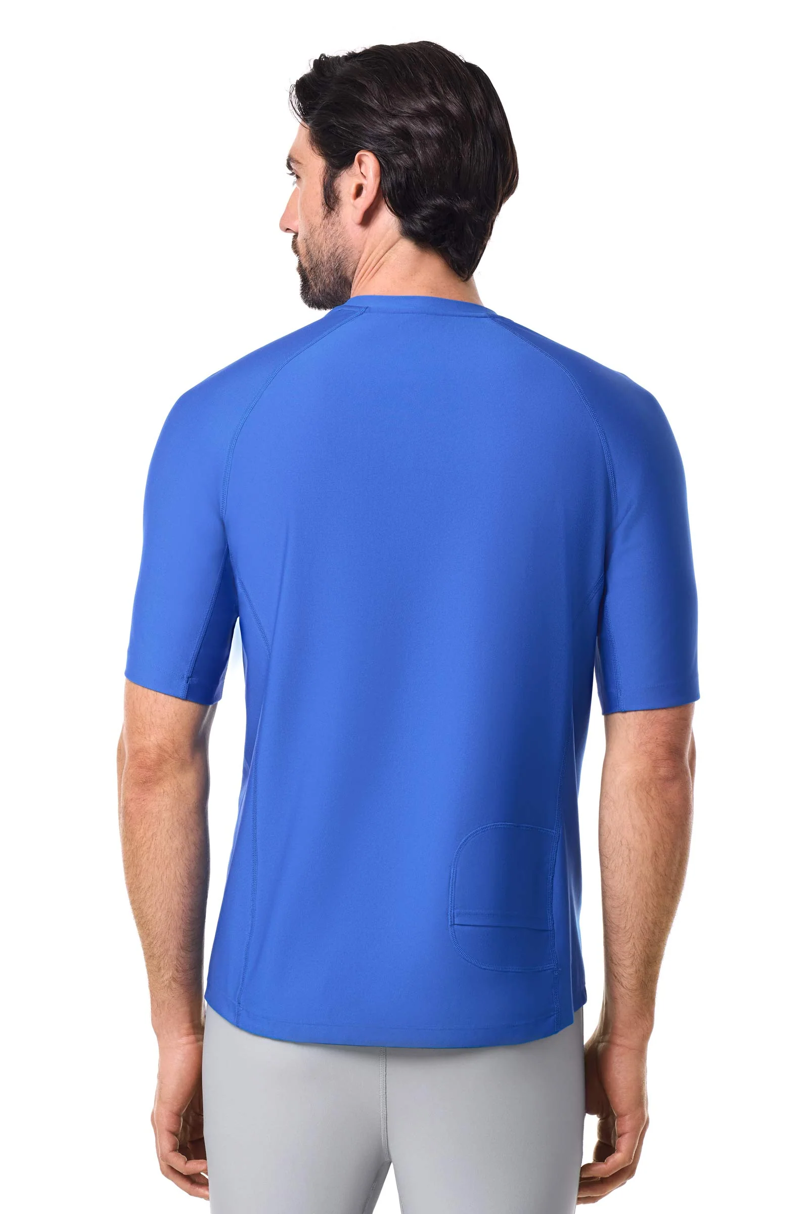 Men's Hightide Short Sleeve Swim Shirt | Baja Blue - Image 4