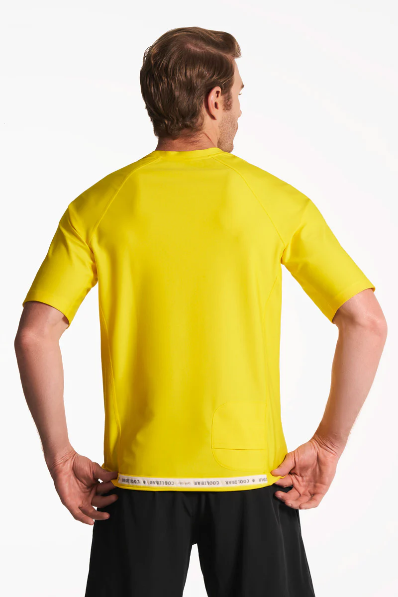 Men's Hightide Short Sleeve Swim Shirt | Bold Yellow - Image 6