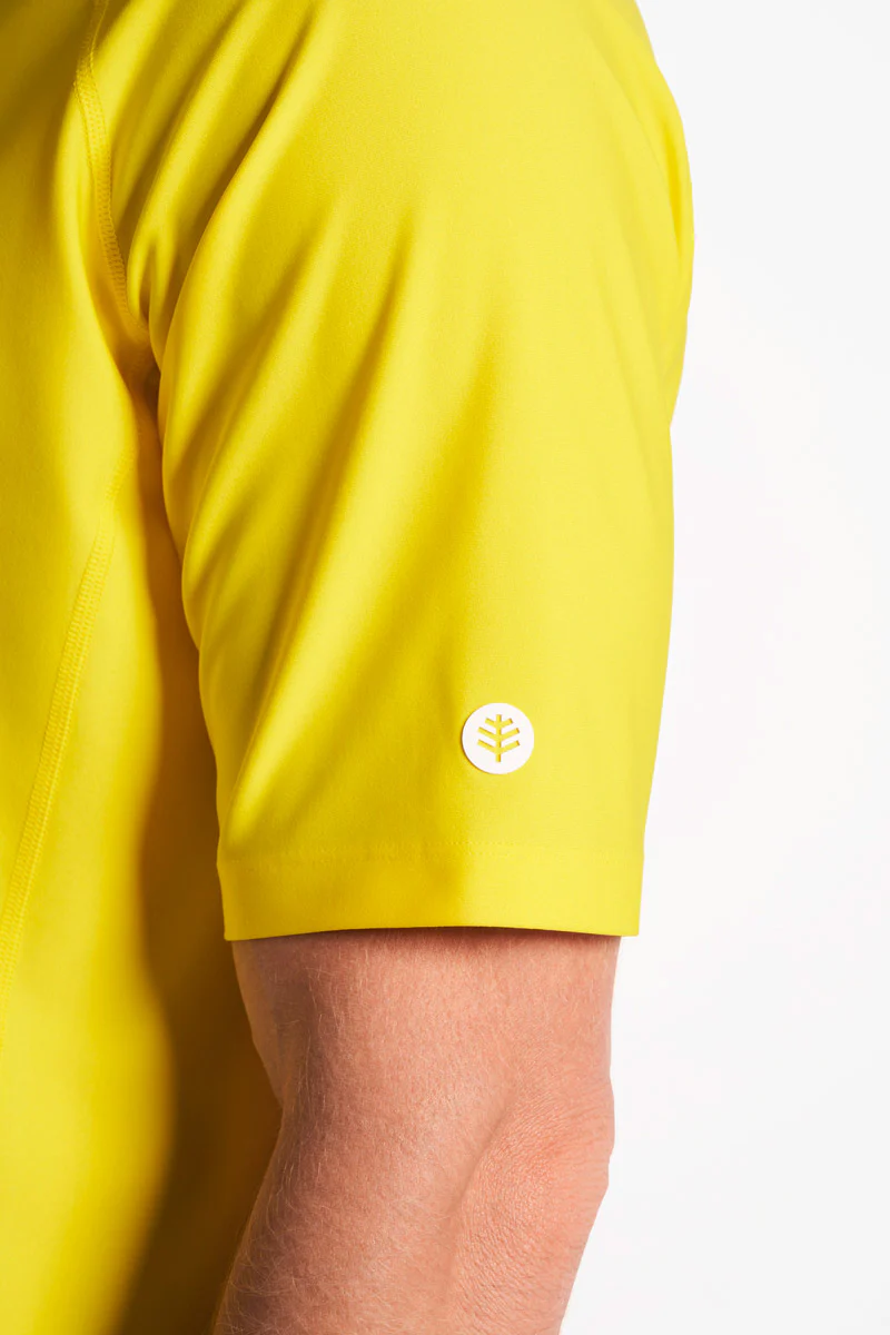 Men's Hightide Short Sleeve Swim Shirt | Bold Yellow - Image 8
