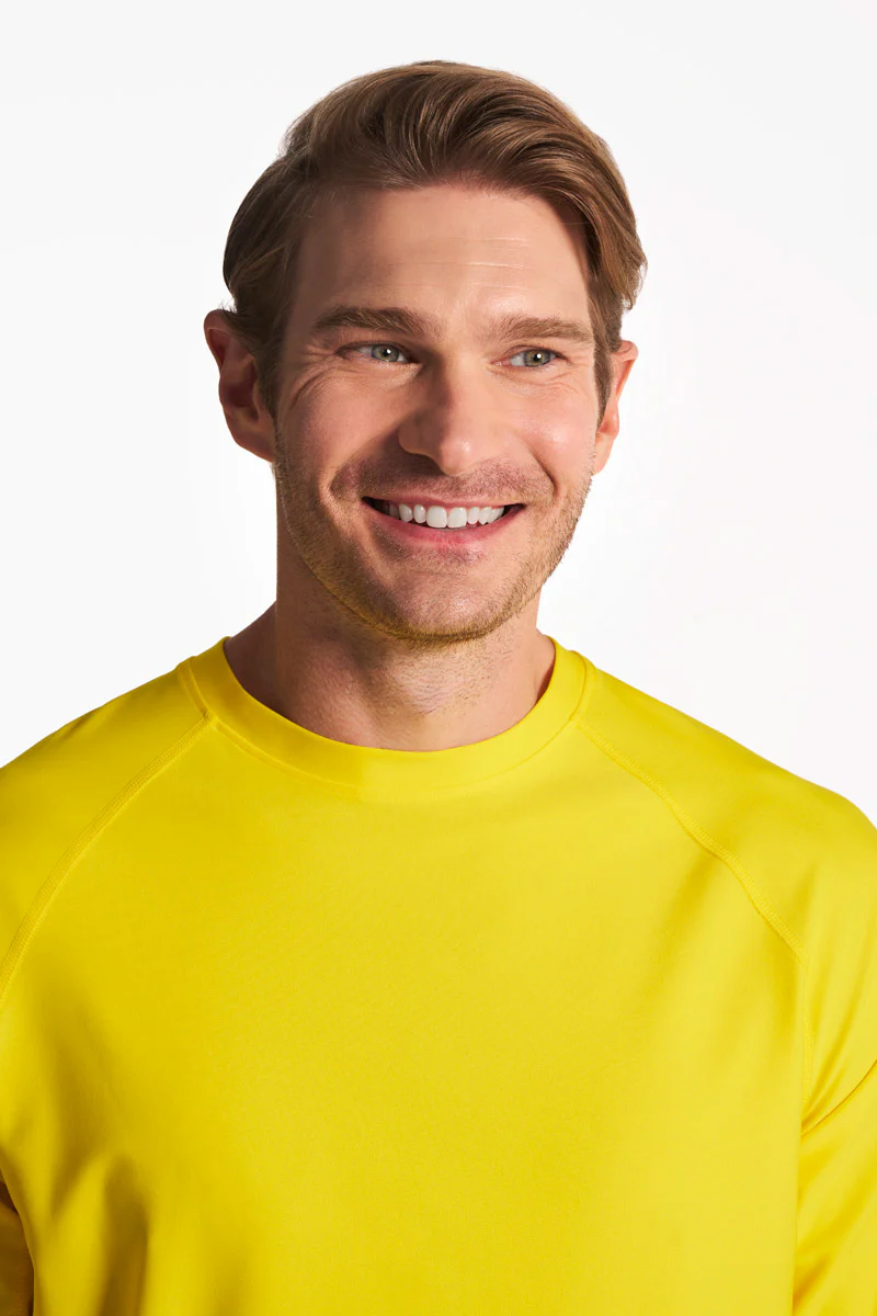 Men's Hightide Short Sleeve Swim Shirt | Bold Yellow - Image 9