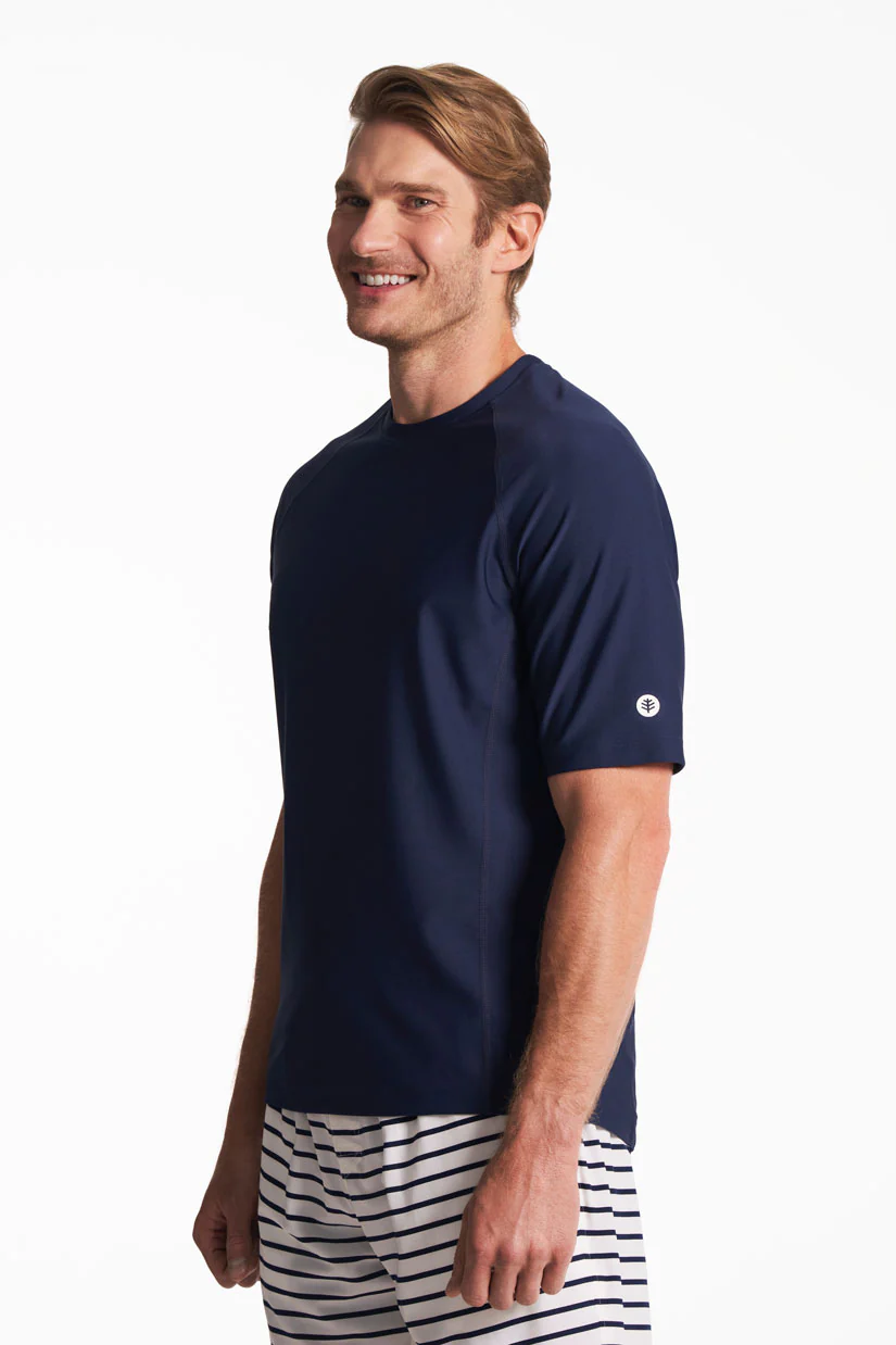 Men's Hightide Short Sleeve Swim Shirt | Navy - Image 2