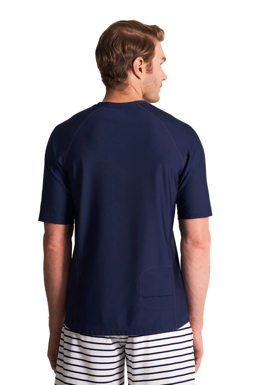 Men's Hightide Short Sleeve Swim Shirt | Navy - Image 3
