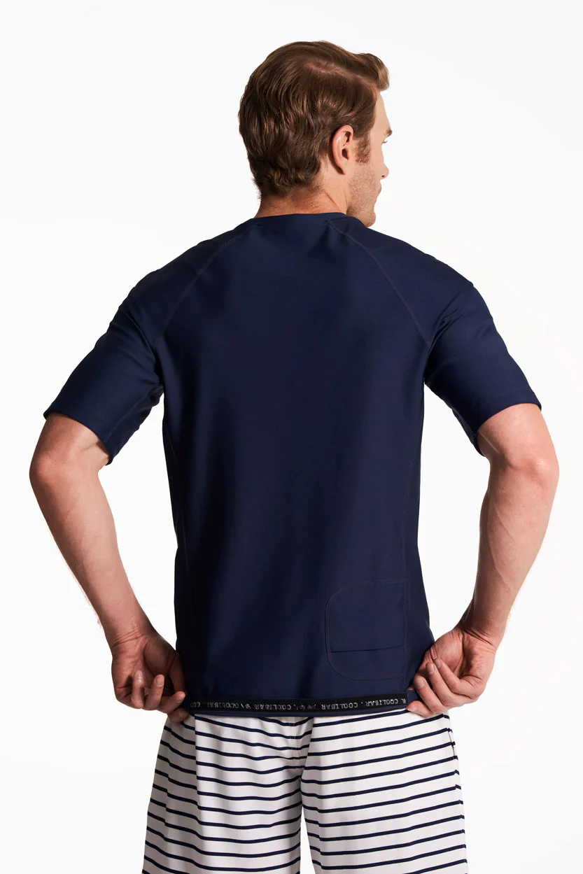 Men's Hightide Short Sleeve Swim Shirt | Navy - Image 4