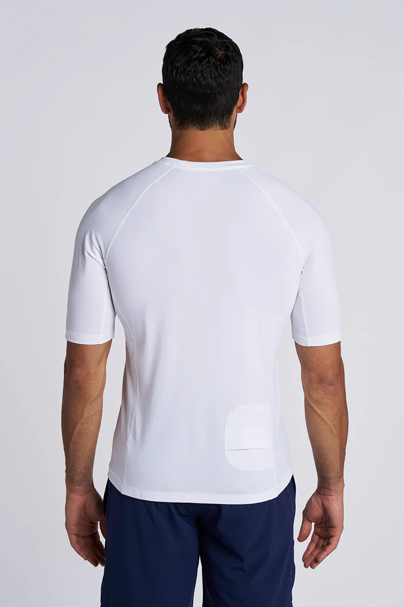 Men's Hightide Short Sleeve Swim Shirt | White - Image 4