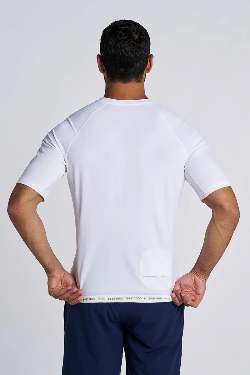 Men's Hightide Short Sleeve Swim Shirt | White - Image 5