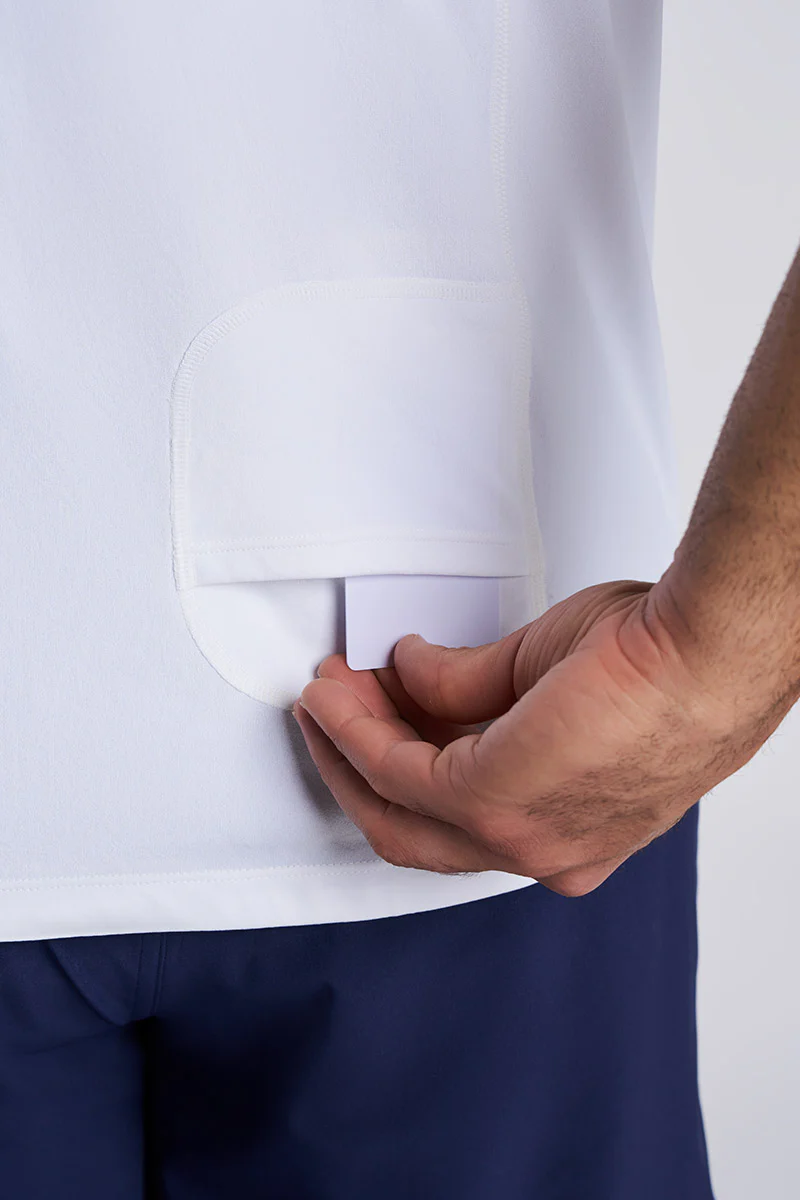 Men's Hightide Short Sleeve Swim Shirt | White - Image 6