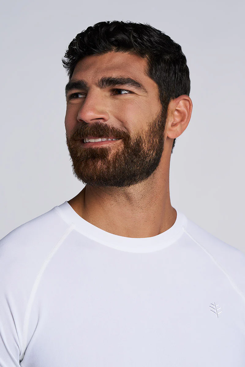 Men's Hightide Short Sleeve Swim Shirt | White - Image 8