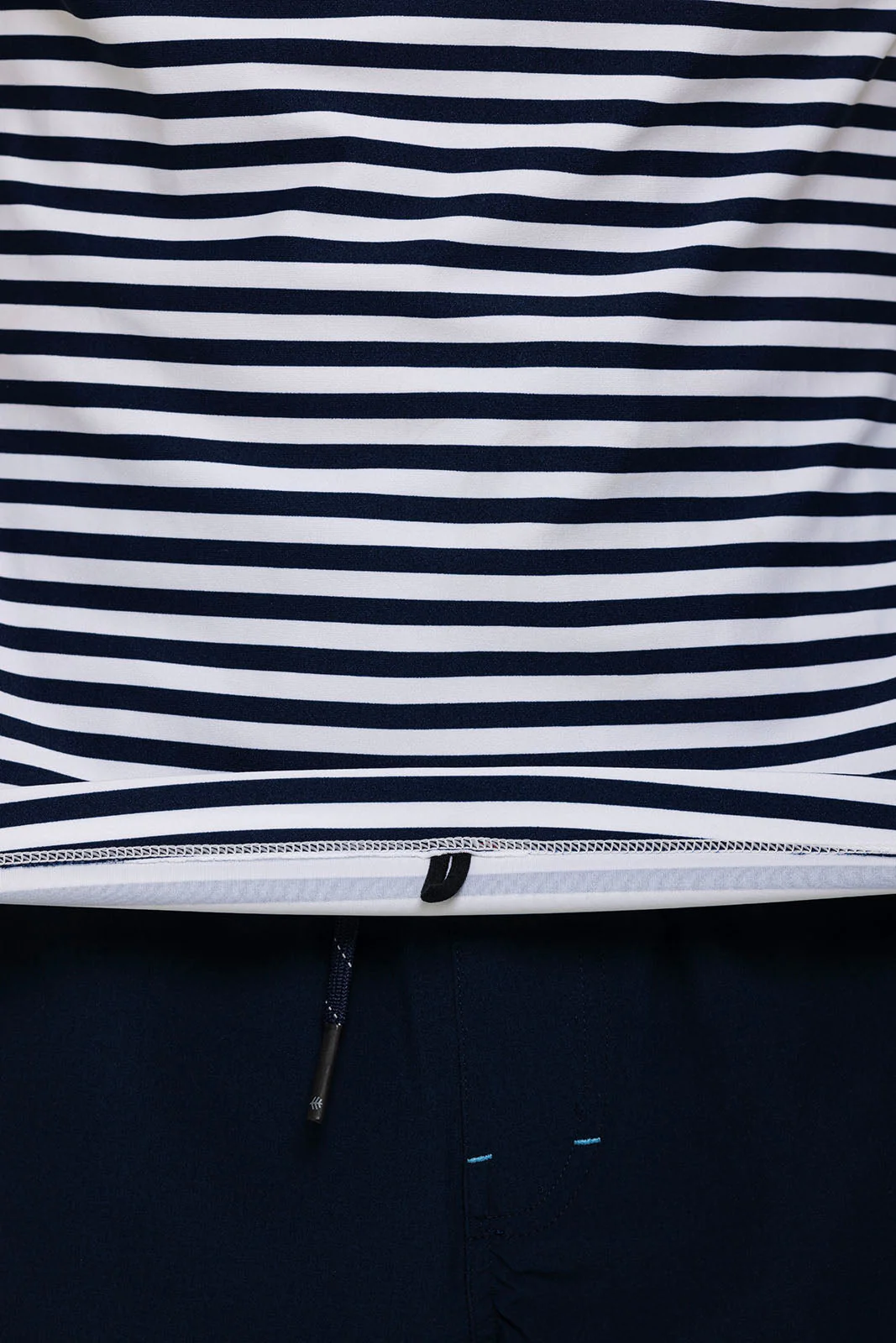 Men's Hightide Short Sleeve Swim Shirt | White/Navy Stripe - Image 6