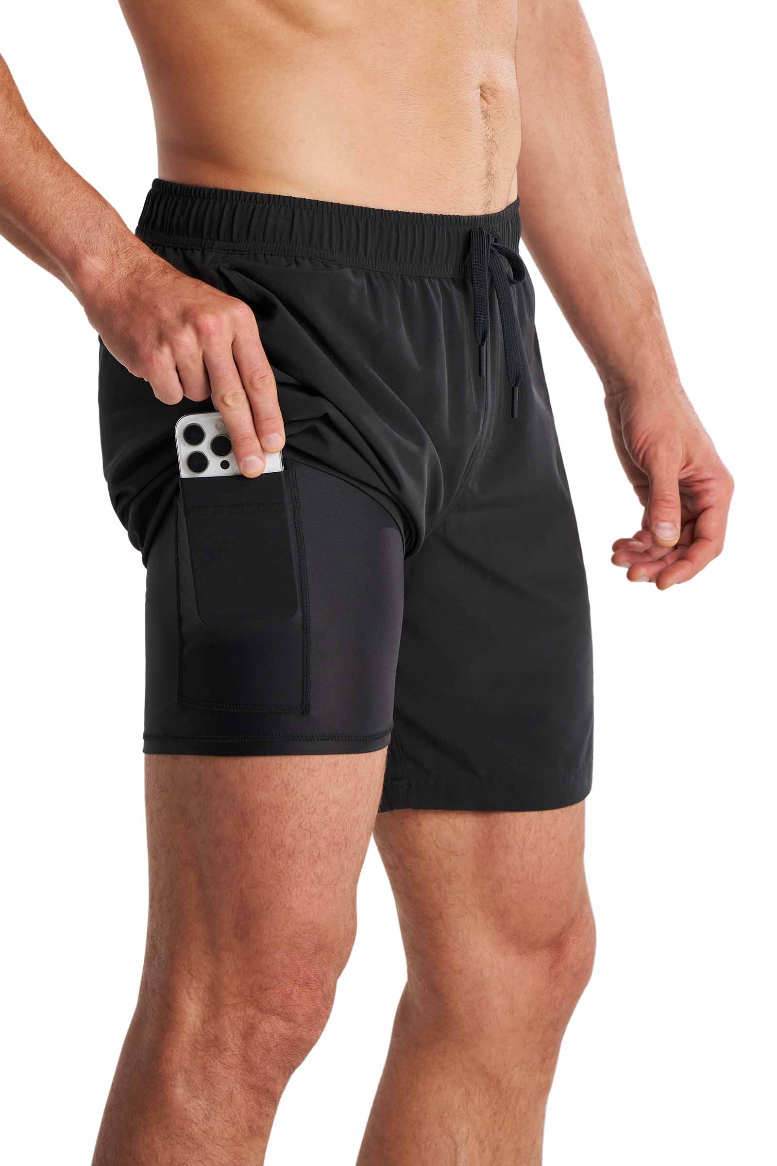 Men's Kahuna Swimming Shorts 7.5" | Black - Image 7