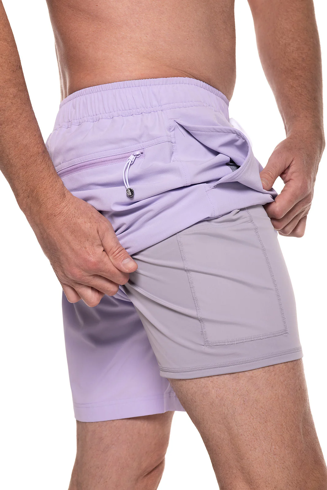 Men's Kahuna Swimming Shorts 7.5" | Lavendula - Image 5