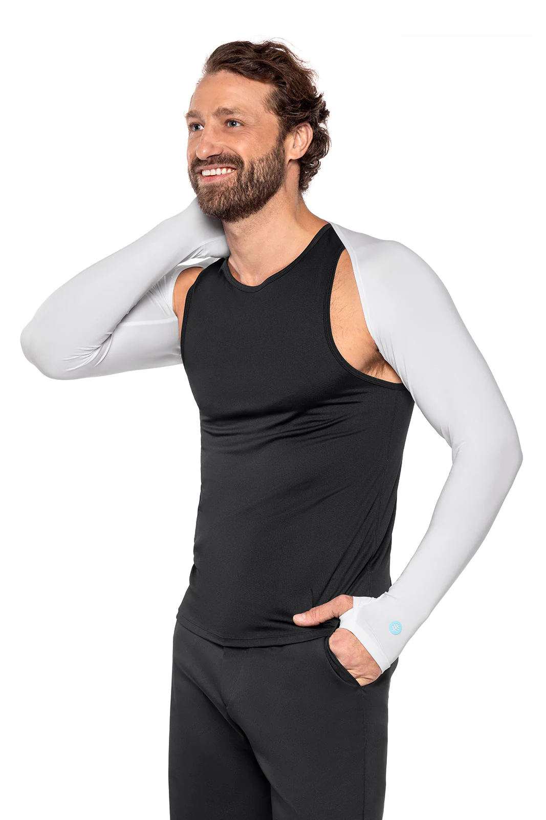 Men's Larix Shoulder Sleeves | White - Image 3