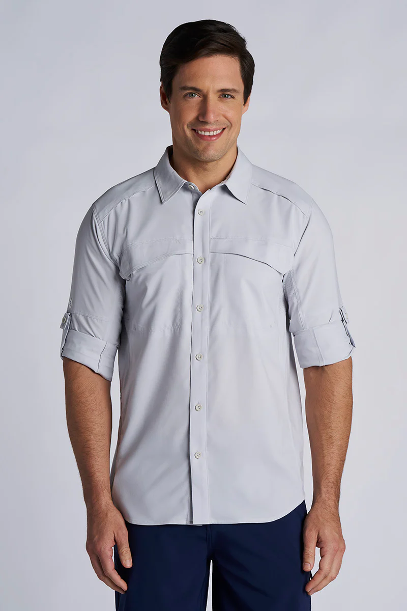 Men's Nassau Long Sleeve Fishing Shirt | Sleek Grey - Image 2