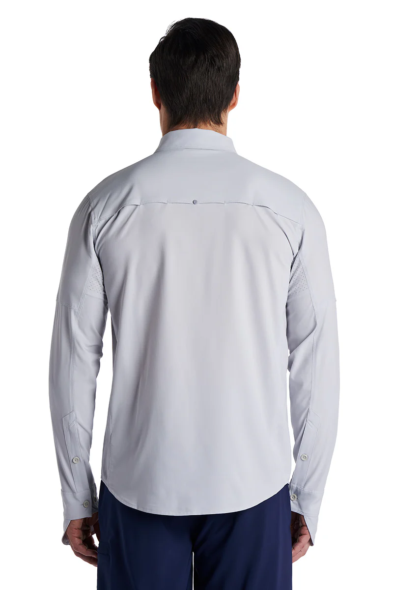 Men's Nassau Long Sleeve Fishing Shirt | Sleek Grey - Image 3