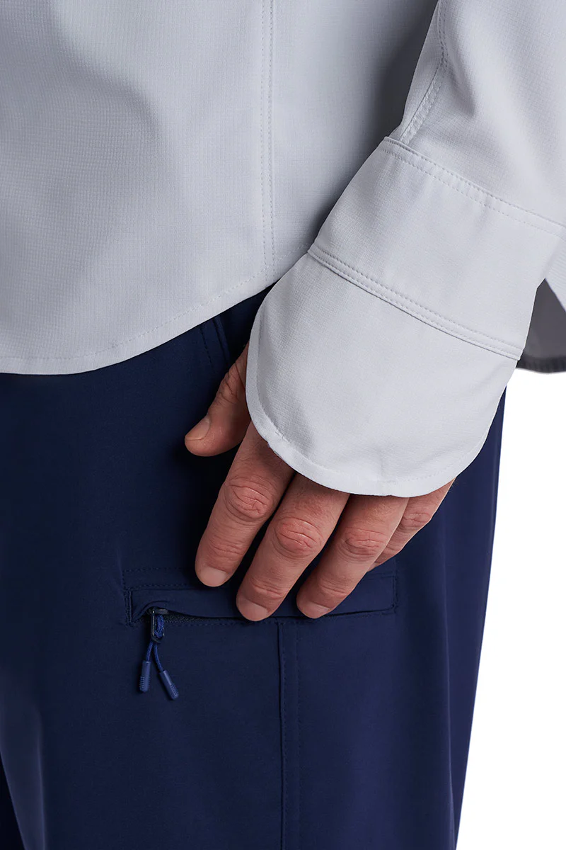 Men's Nassau Long Sleeve Fishing Shirt | Sleek Grey - Image 6