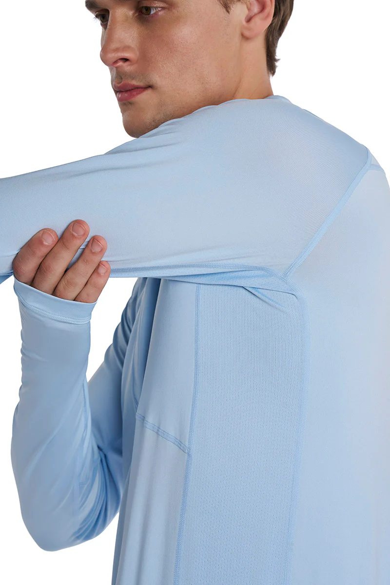 Men's Andros Vented Fishing T-Shirt | Light Blue - Image 7