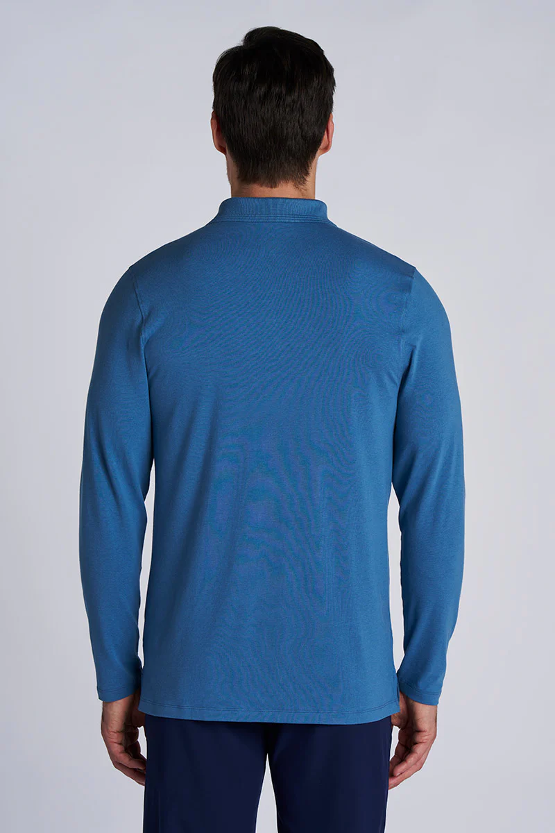 Men's Coppitt Long Sleeve Weekend Polo | Blue Dusk - Image 2