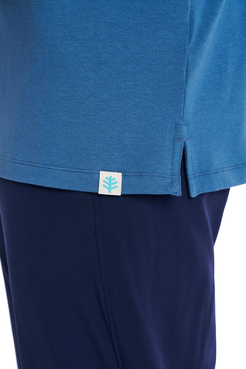 Men's Coppitt Long Sleeve Weekend Polo | Blue Dusk - Image 5