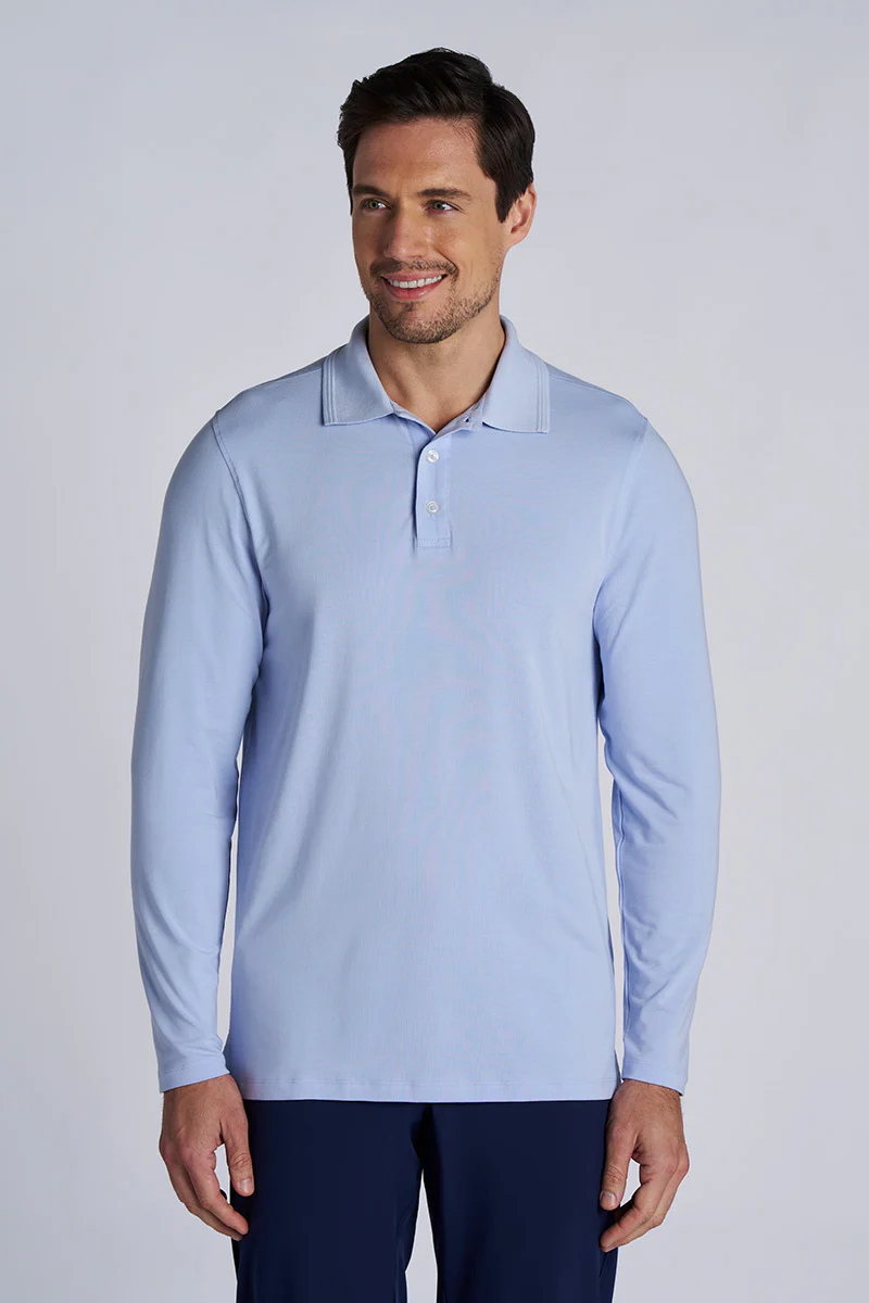 Men's Coppitt Long Sleeve Weekend Polo | Periwinkle
