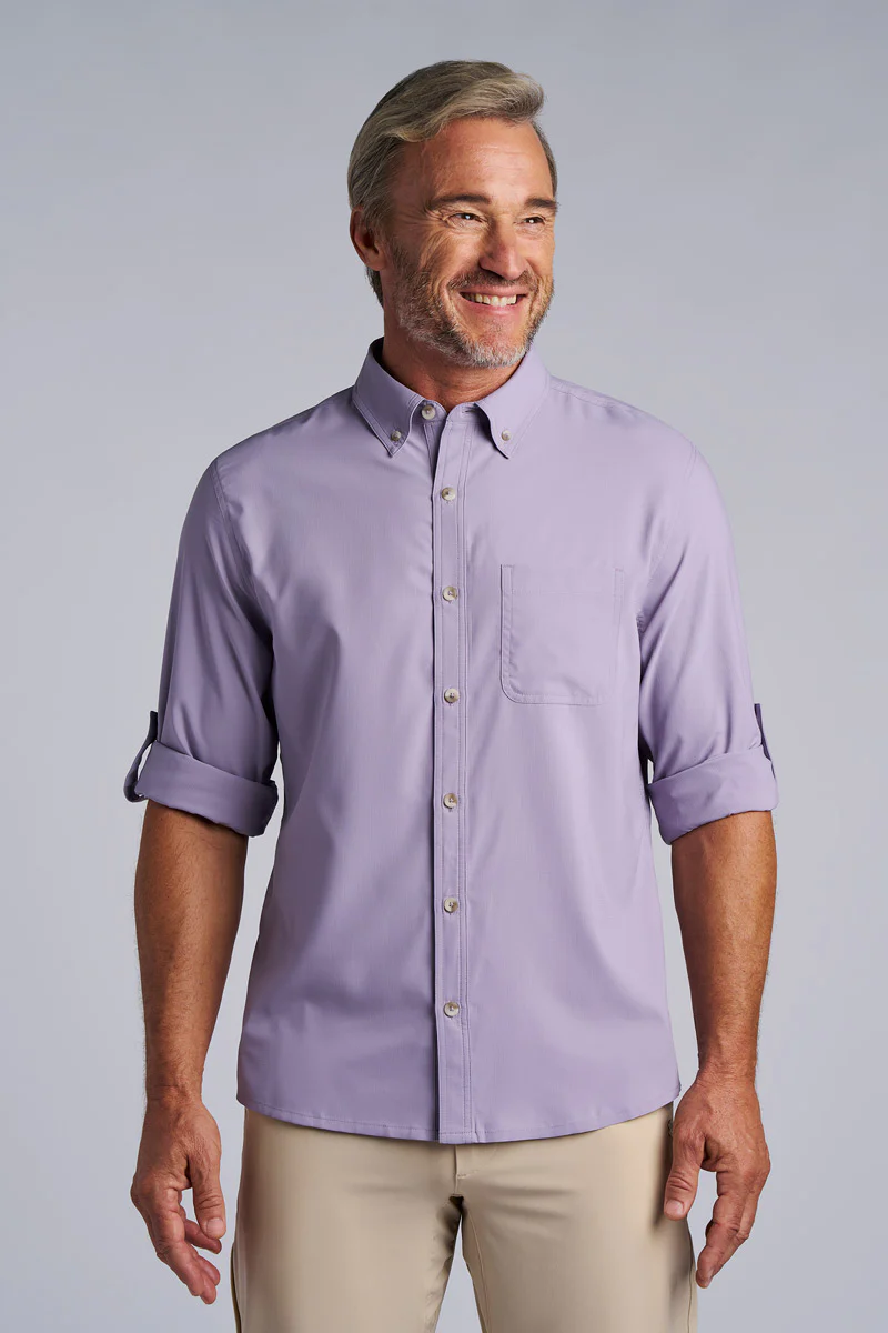 Men's Aricia Long Sleeve Shirt | Lavender Gray - Image 2