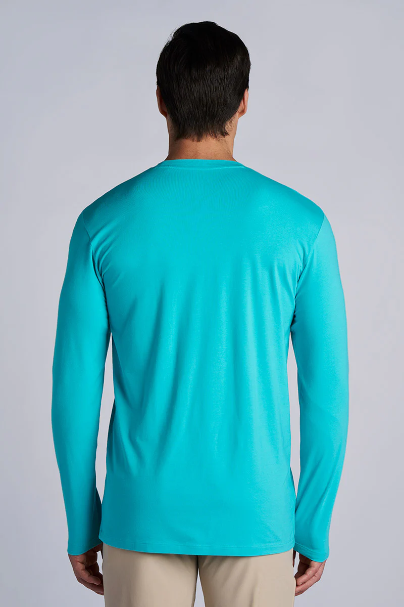 Men's Morada Everyday Long Sleeve T-Shirt | Coolibar Blue - Image 3