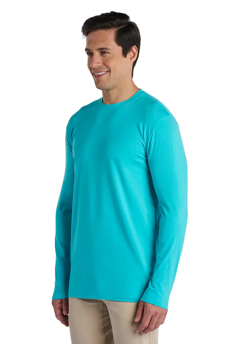 Men's Morada Everyday Long Sleeve T-Shirt | Coolibar Blue - Image 4