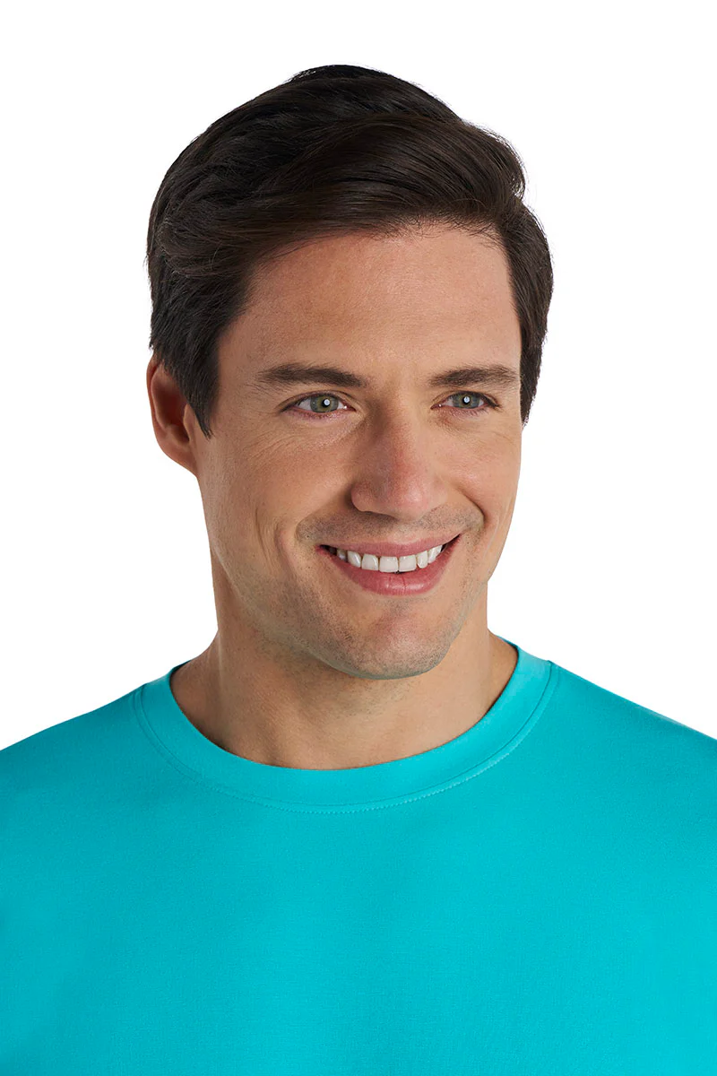 Men's Morada Everyday Long Sleeve T-Shirt | Coolibar Blue - Image 6