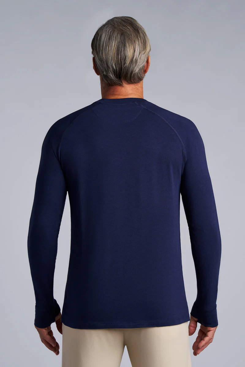 Men's LumaLeo Long Sleeve T-Shirt with Thumbholes | Navy - Image 2