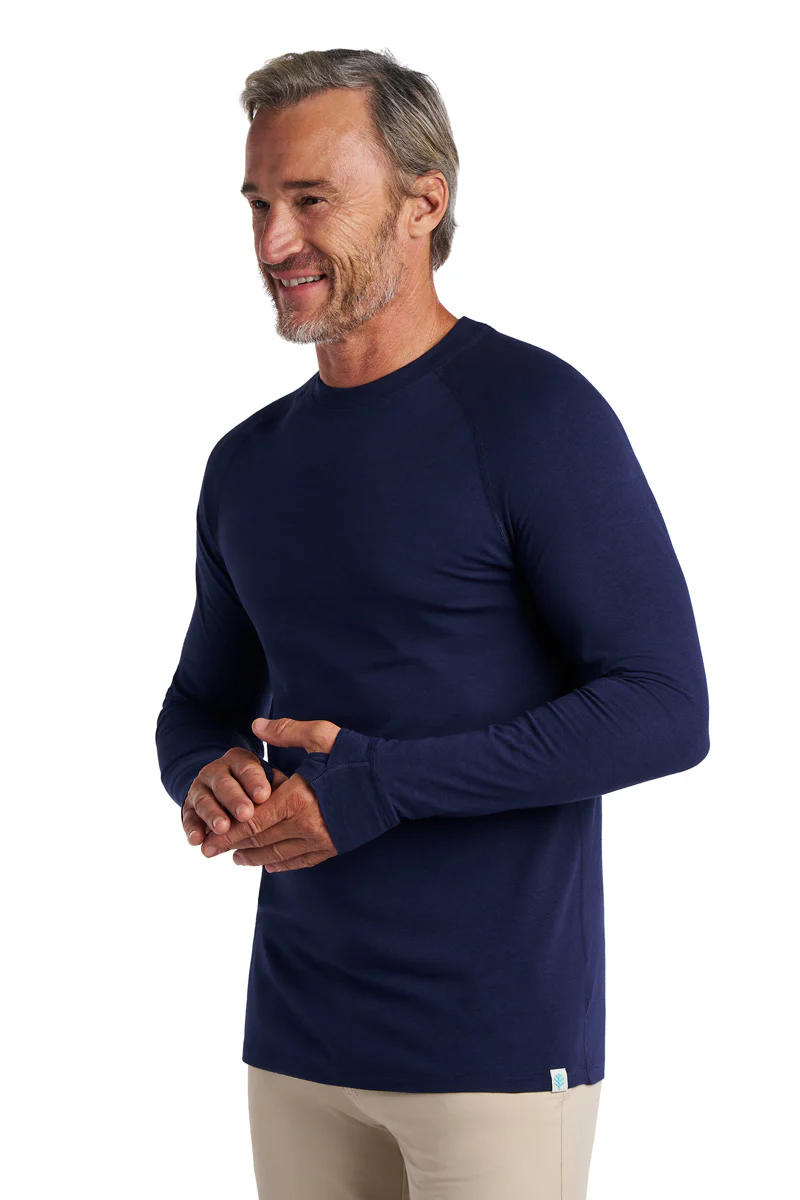 Men's LumaLeo Long Sleeve T-Shirt with Thumbholes | Navy - Image 4