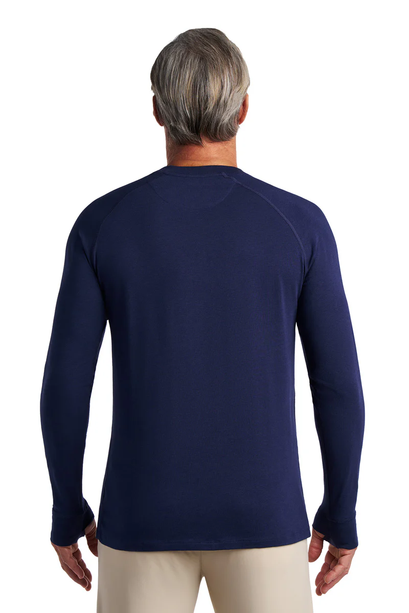 Men's LumaLeo Long Sleeve T-Shirt with Thumbholes | Navy - Image 5