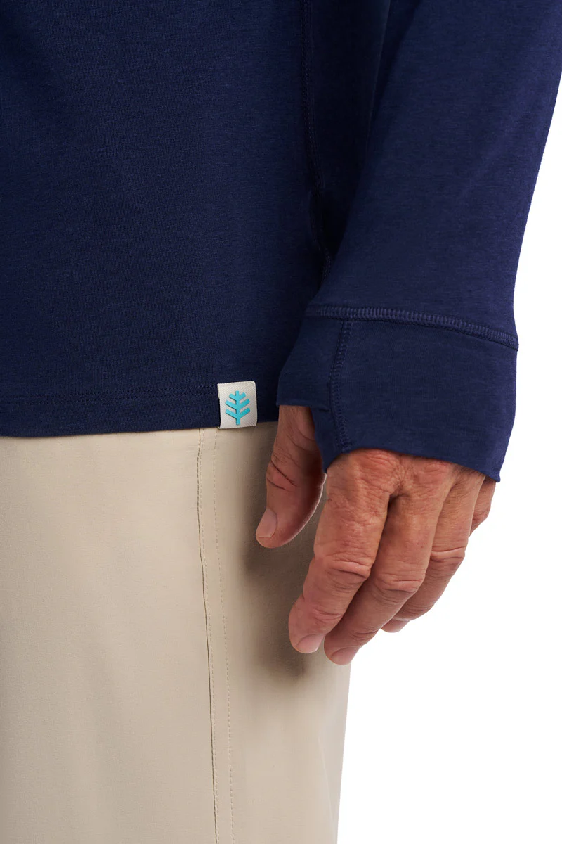 Men's LumaLeo Long Sleeve T-Shirt with Thumbholes | Navy - Image 8
